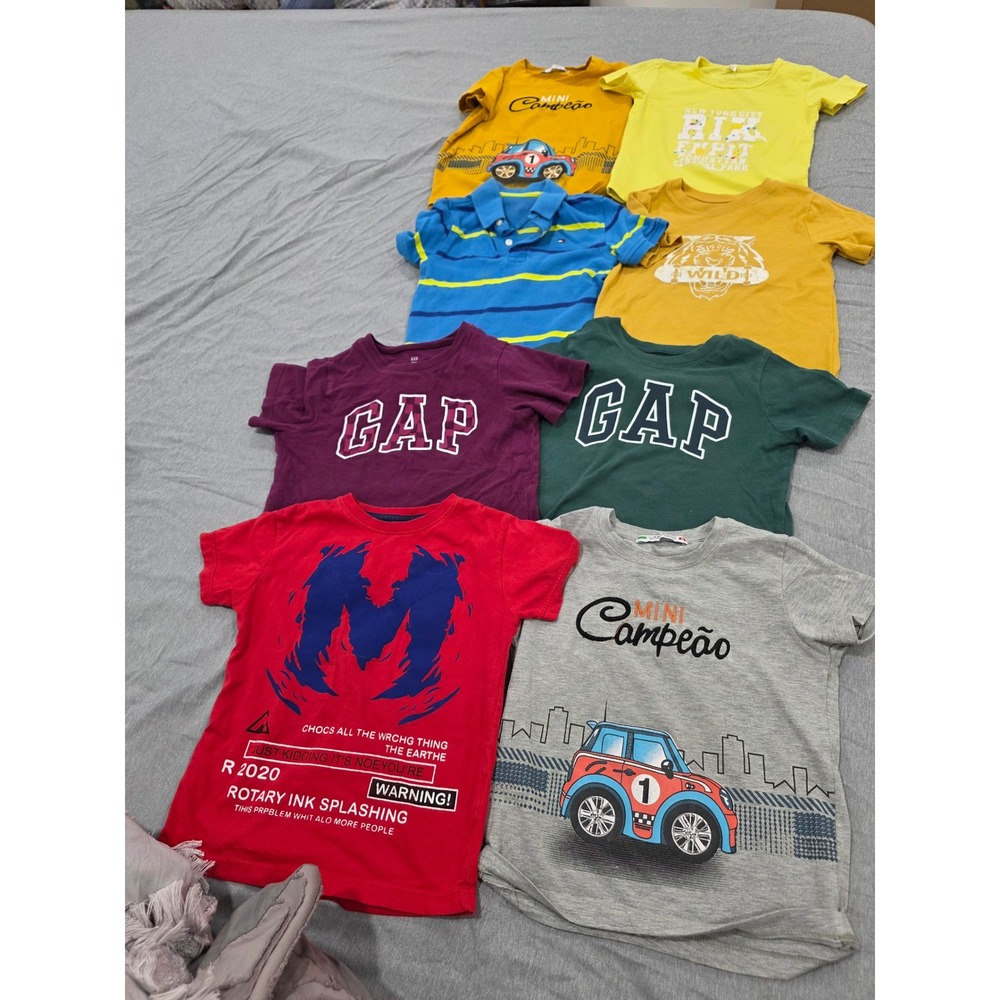 Boys 4T Shirt Bundle 8pc Gap Tommy Hilfiger Graphic Tees Polo Lot